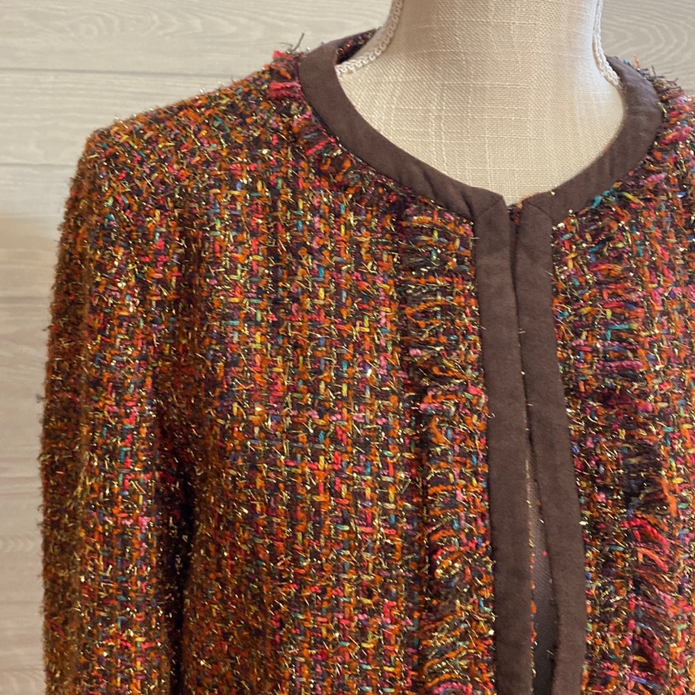 Chico’s vintage woven tweed blazer. Size S